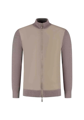 Doriani Cashmere zipped panelled sweatshirt - Neutrals