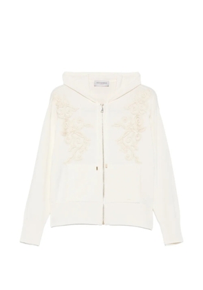 ERMANNO FIRENZE embroidered hooded cardigan - Neutrals