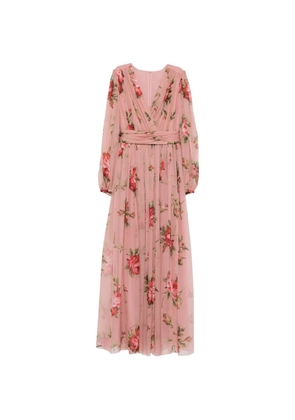 Dolce & Gabbana floral V-neck maxi dress - Pink