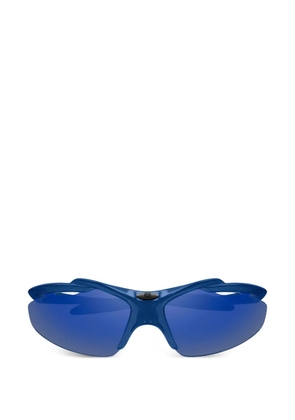 Balenciaga Eyewear wrap-around oval-frame sunglasses - Blue
