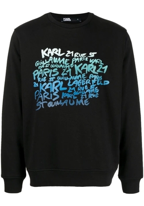 Karl Lagerfeld graffiti-logo crew sweatshirt - Black
