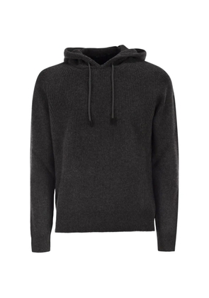 Tagliatore ribbed hooded jumper - Grey