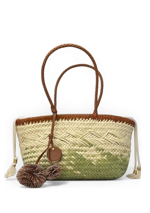 GIANNI CHIARINI Paloma woven braided-handle shoulder bag - Neutrals