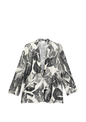 Alysi Monopetto floral single-breasted jacket - White