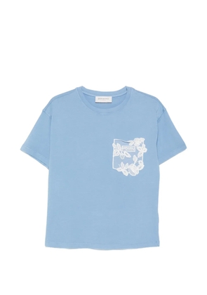ERMANNO FIRENZE floral-pocket T-shirt - Blue