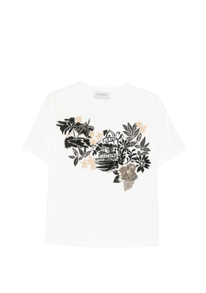 ERMANNO FIRENZE floral-print T-shirt - White