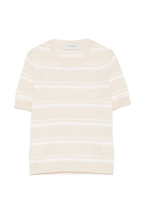 ERMANNO FIRENZE striped short-sleeve T-shirt - Neutrals