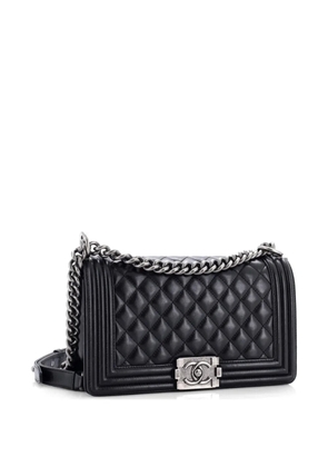 CHANEL Pre-Owned Boy Flap Bag Quilted Lambskin Old Medium shoulder bag - Black