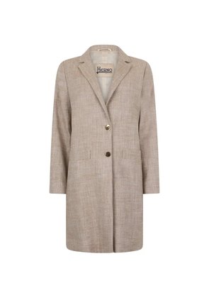 Herno button collared coat - Neutrals