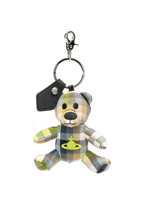 Vivienne Westwood Teddy Bear Tartan keyring - Blue