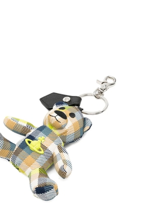 Vivienne Westwood Teddy Bear Tartan keyring - Blue