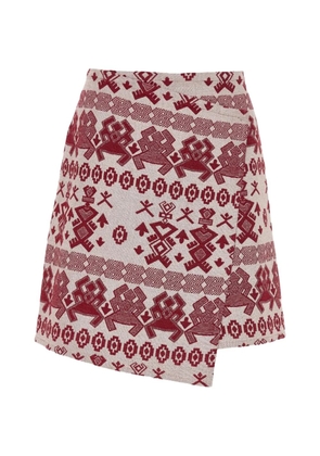 Devotion geometric-pattern mini skirt - Neutrals
