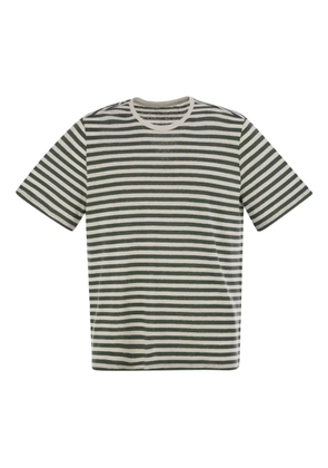 Majestic Filatures striped crew-neck T-shirt - White