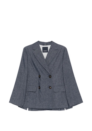 'S Max Mara double-breasted pocketed jacket - Blue