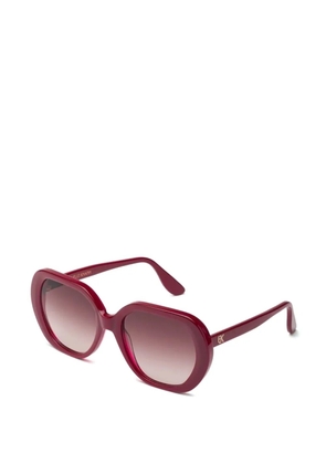 Emmanuelle Khanh Orphee-Sol oval-frame sunglasses - Red