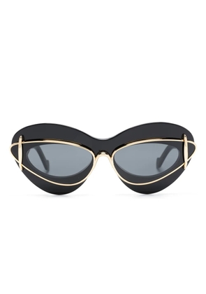 LOEWE cat-eye double-frame sunglasses - Black
