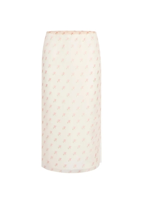 KHAITE silk skirt - Pink