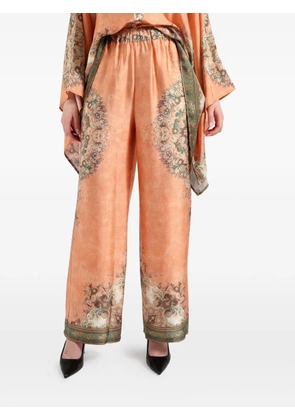 AMOSA floral trousers - Orange