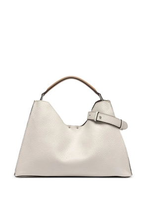 GIANNI CHIARINI Aurora grained leather tote bag - White