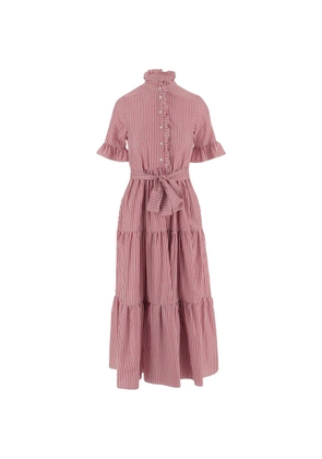 F.It striped-pattern dress - Red