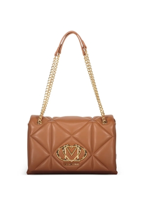 Love Moschino quilted buckle shoulder bag - Neutrals