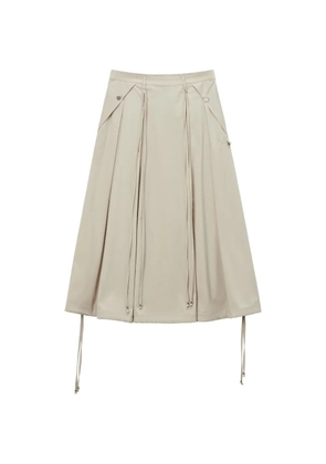 Musium Div. pleated midi skirt - Neutrals