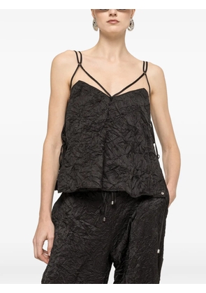 NISSA crinkle-effect top - Black
