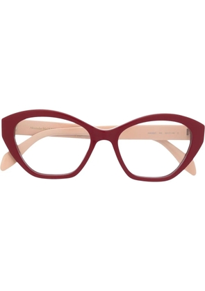 Alexander McQueen Eyewear cat-eye frame glasses - Red