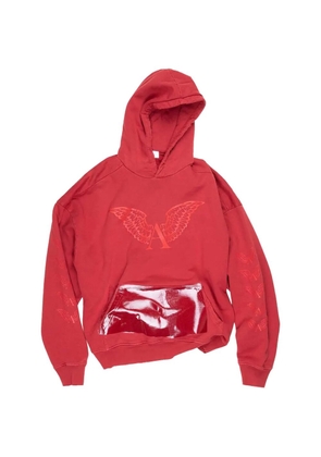ALEXANDER DIGENOVA logo-detail pocket hoodie - Red