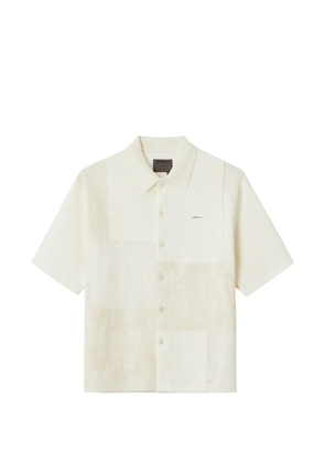 Musium Div. lace-panelled shirt - Neutrals