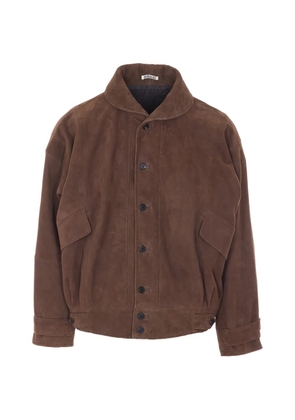 Auralee button-up suede jacket - Brown