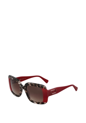 Lancel Swann rectangle sunglasses - Brown