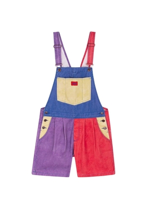 Favorite People Mozzarela colour-block adjustable-straps overalls - Blue