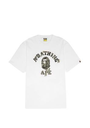 A BATHING APE® Tree Edge Camo College 'White/Brown' T-shirt