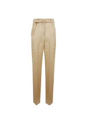 Gabriela Hearst belted trousers - Neutrals