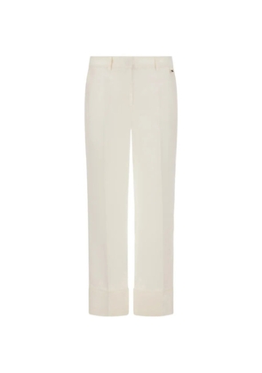 Herno pressed crease turn-ups trousers - White