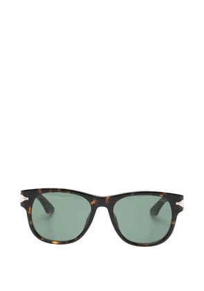 Montblanc geometric-frame sunglasses - Brown