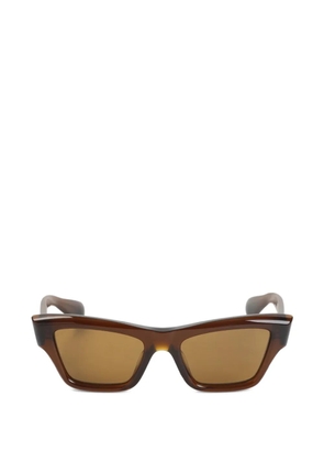 Jil Sander geometric-frame sunglasses - Brown