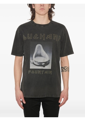 DEATH MASK graphic-print T-shirt - Grey