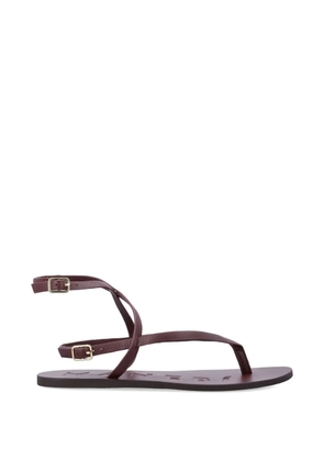 Manebi crossover thong sandals - Brown