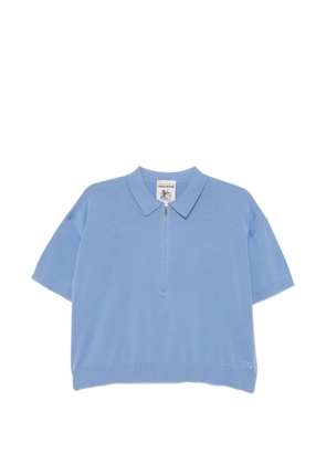 Semicouture short-sleeve polo top - Blue