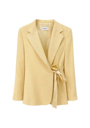 Marella satin tie blazer - Yellow