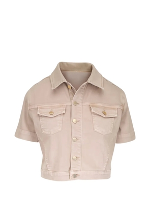 L'Agence Kristie cropped overshirt - Neutrals
