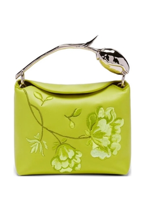 ERDEM mini floral-embroidered tote bag - Green