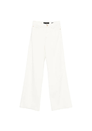 Seven button-fastening wide-leg jeans - White