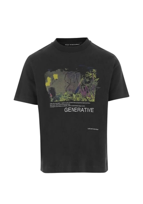 and Wander print short-sleeve T-shirt - Black