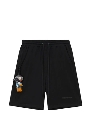 Musium Div. drawstring appliqué shorts - Black