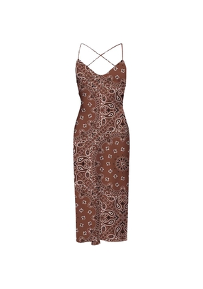 MC2 Saint Barth criss-cross bandana tailored dress - Brown