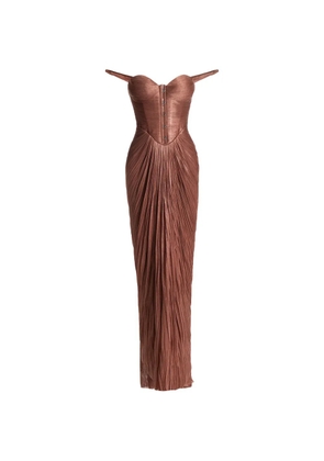 Maria Lucia Hohan Susies corset-detail maxi dress - Brown