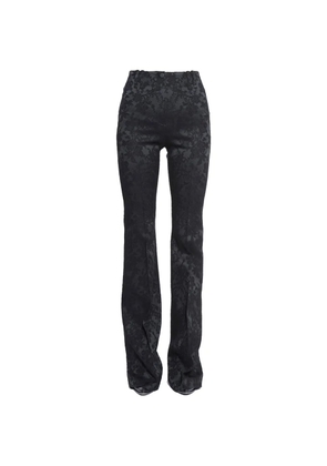 Plein Sud jacquard flared trousers - Black